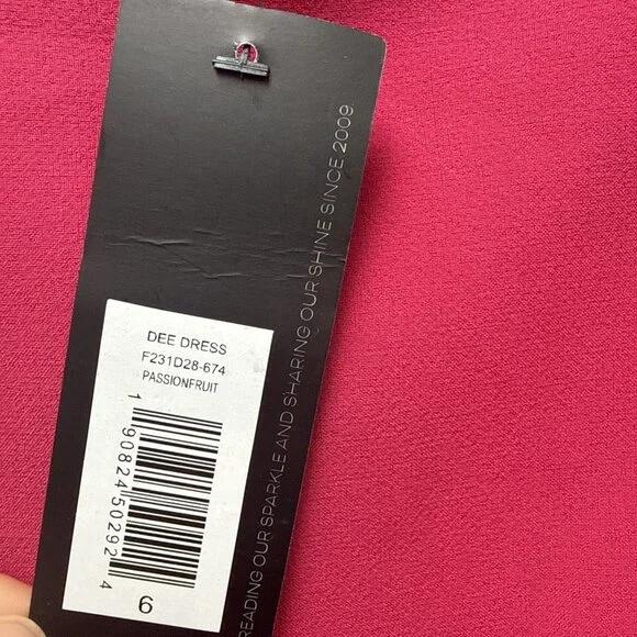 New Sachin & Babi Size 6 Pink Dee Sheath Dress Long Sleeve Passionfruit NWT - Picture 5 of 10